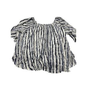 Karen Kane White and Blue Stripped Blouse
